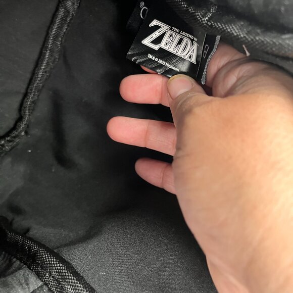 Legend of Zelda Small  Backpack Bioworld Triforce Hyrule Logo Faux Leather Bag - Picture 7 of 9